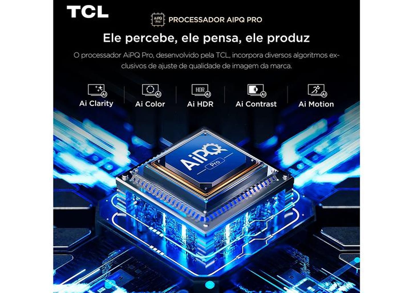 Smart TV 75" TCL 4K UHD MiniLED 75C6K 120Hz Google TV AiPQ Google Assistente 4 HDMI 2 USB