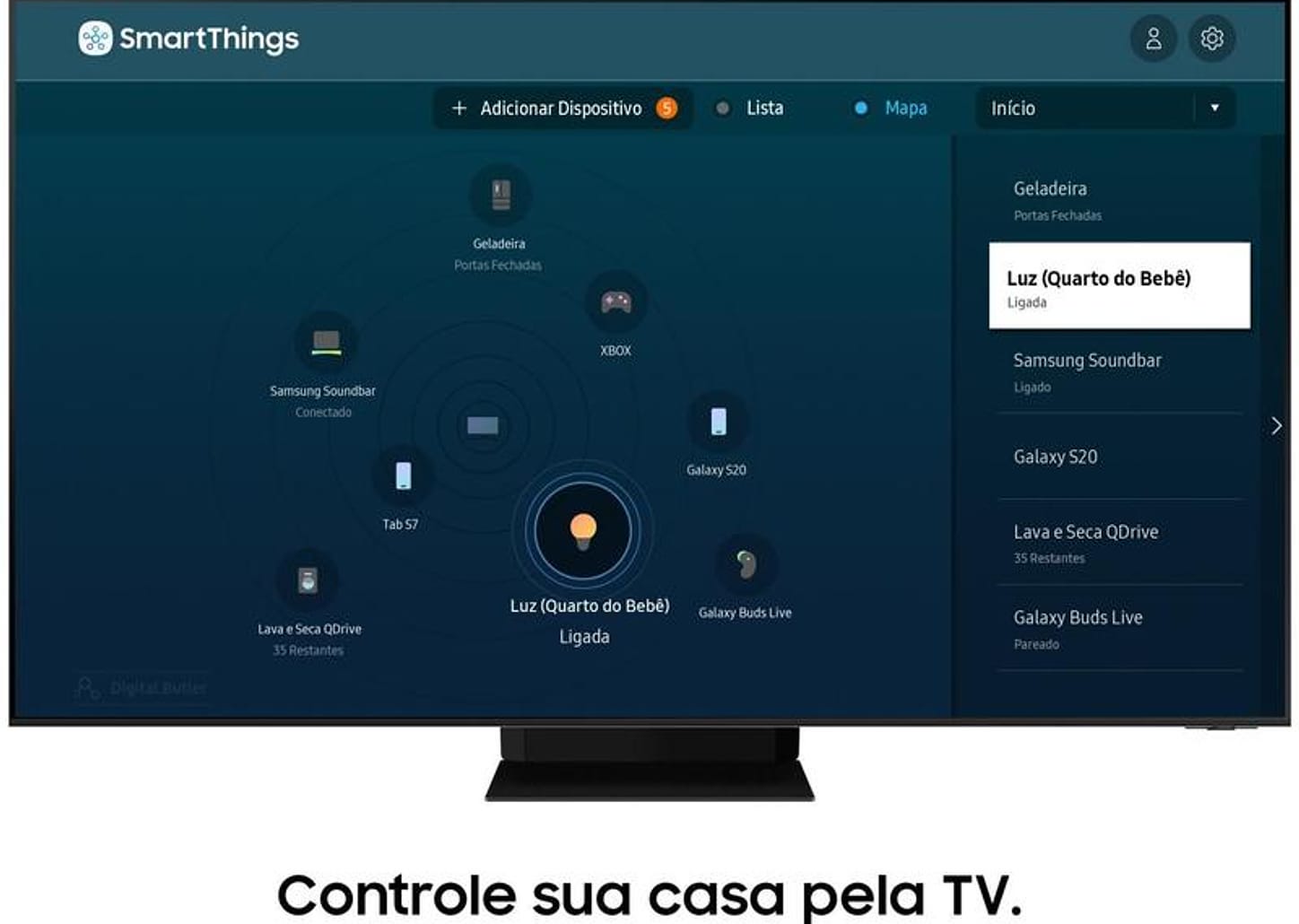 Smart TV 75” 8K NEO QLED Mini Led Samsung 75QN800A 120hz Som em Movimento Plus Única Conexão