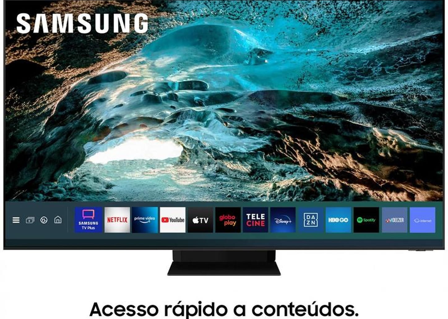 Smart TV 75” 8K NEO QLED Mini Led Samsung 75QN800A 120hz Som em Movimento Plus Única Conexão
