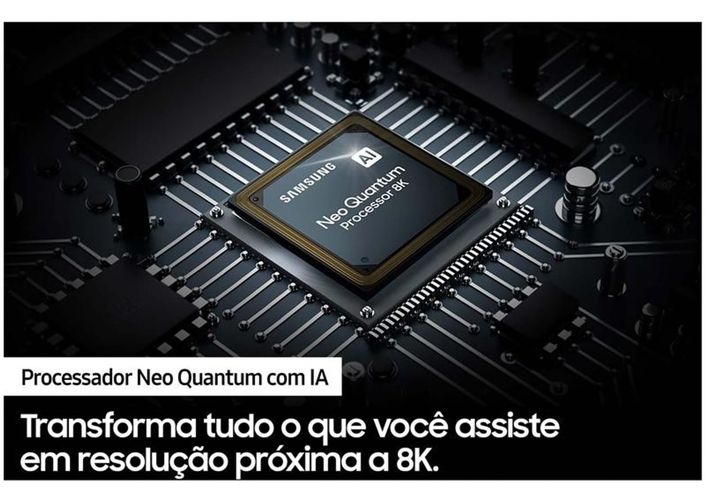 Smart TV 75” 8K NEO QLED Mini Led Samsung 75QN800A 120hz Som em Movimento Plus Única Conexão