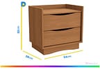 Mesa de Cabeceira 2 Gavetas M261-CN Kappesberg