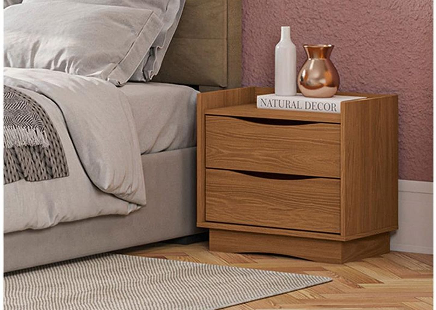 Mesa de Cabeceira 2 Gavetas M261-CN Kappesberg