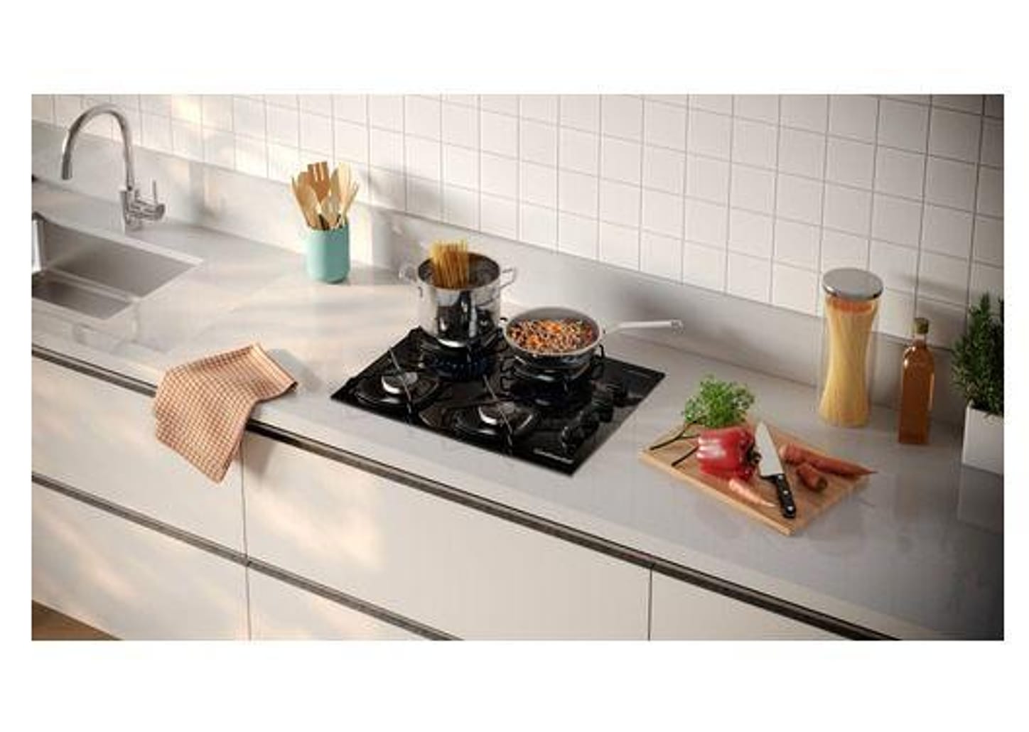 Cooktop 4 Bocas a Gás Continental Preto KC4GR