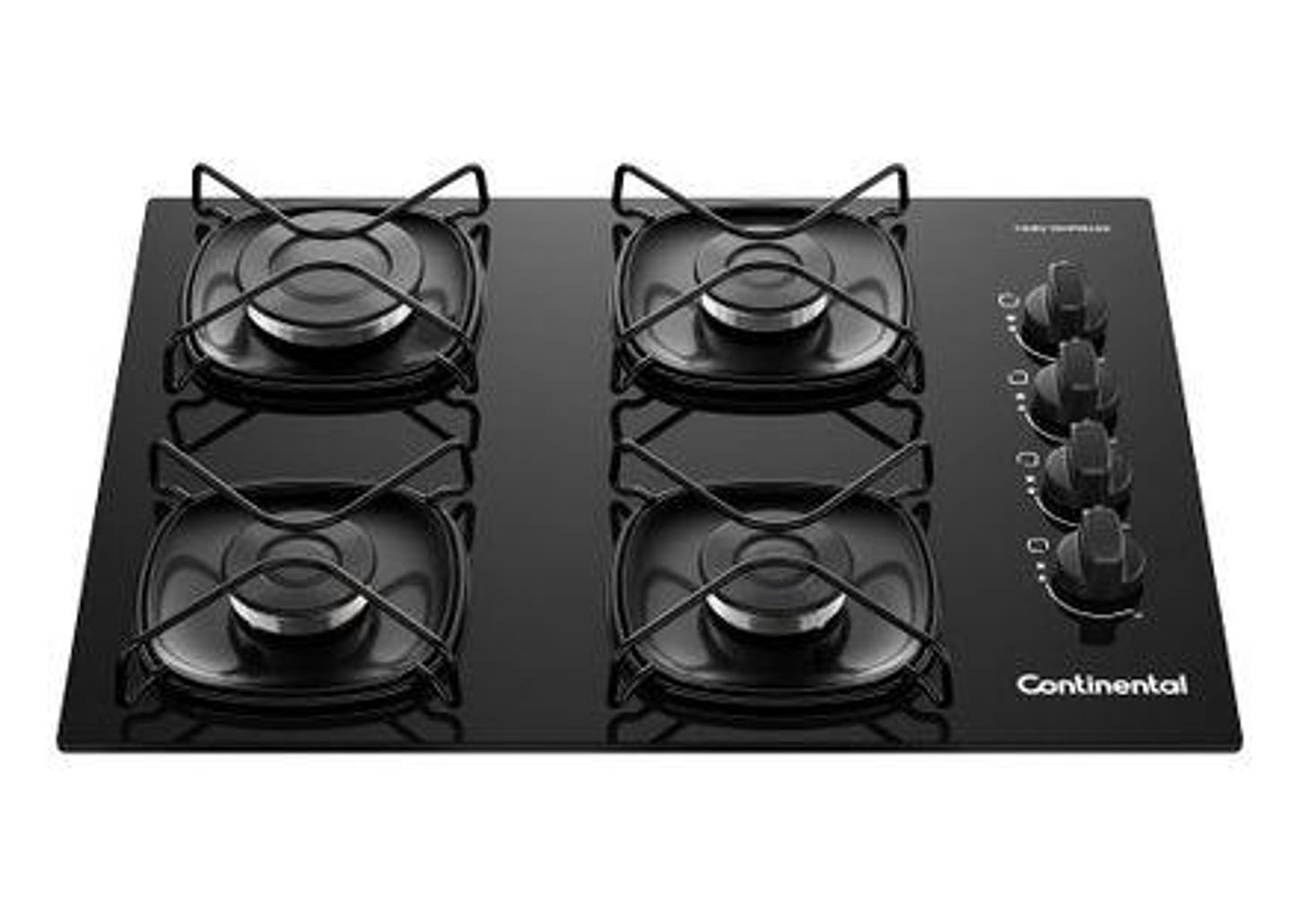 Cooktop 4 Bocas a Gás Continental Preto KC4GR