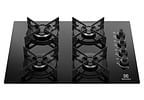 Cooktop 4 B ocas a Gás GLP Preto Efficient KE4GR