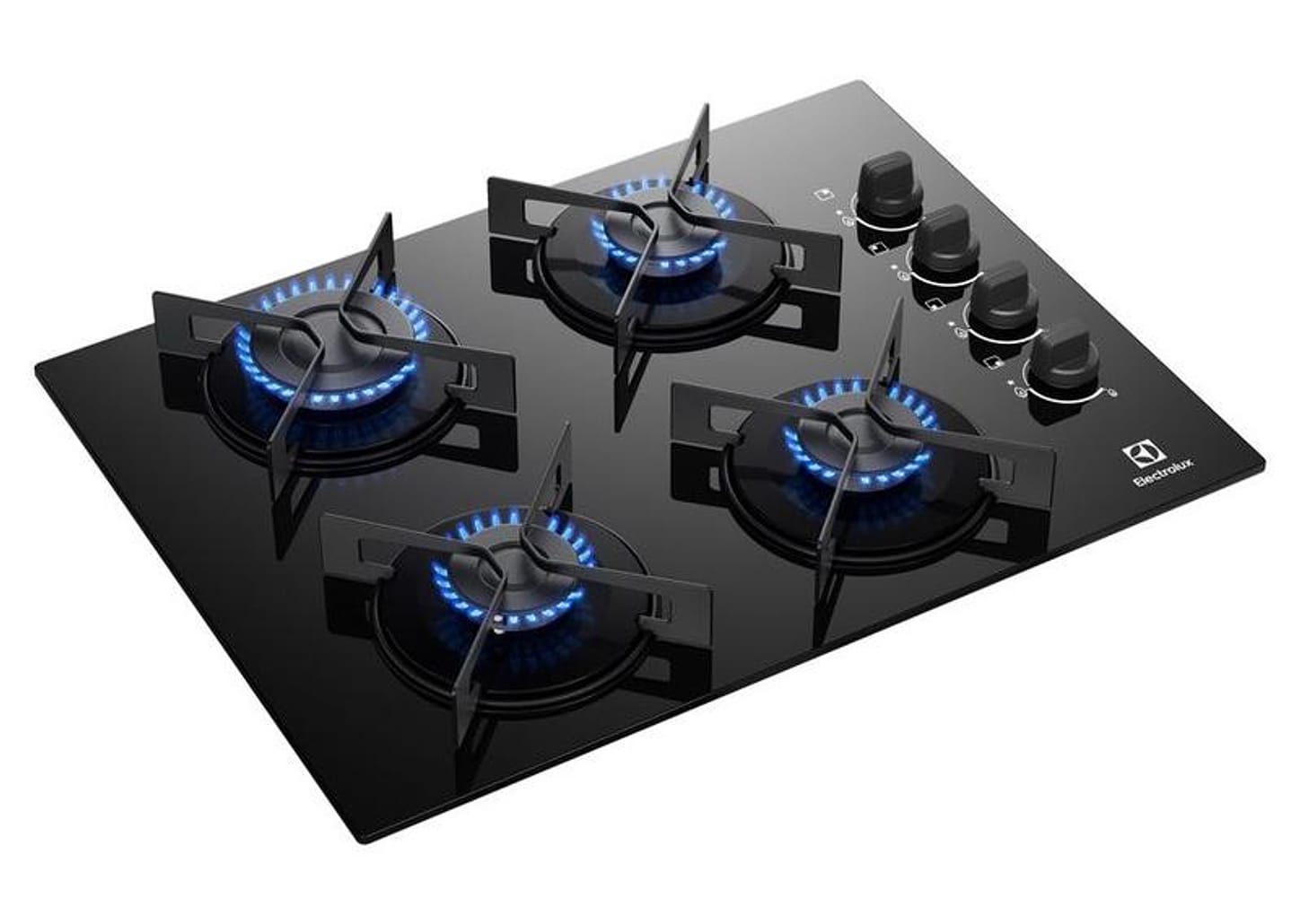 Cooktop 4 B ocas a Gás GLP Preto Efficient KE4GR