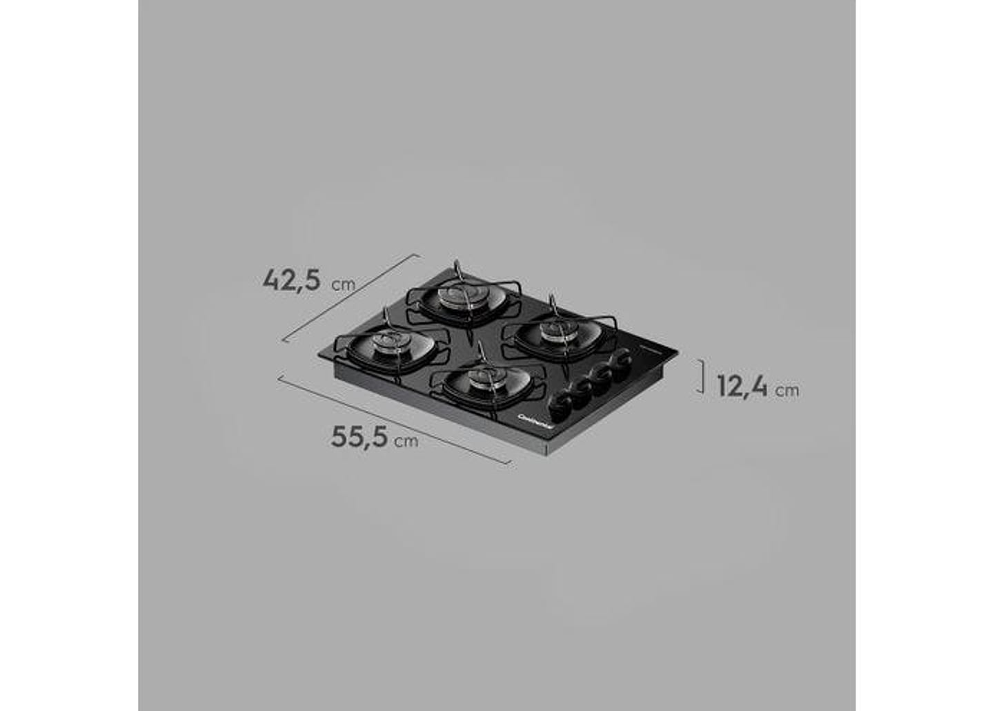 Cooktop 4 Bocas a Gás Continental Preto KC4GR