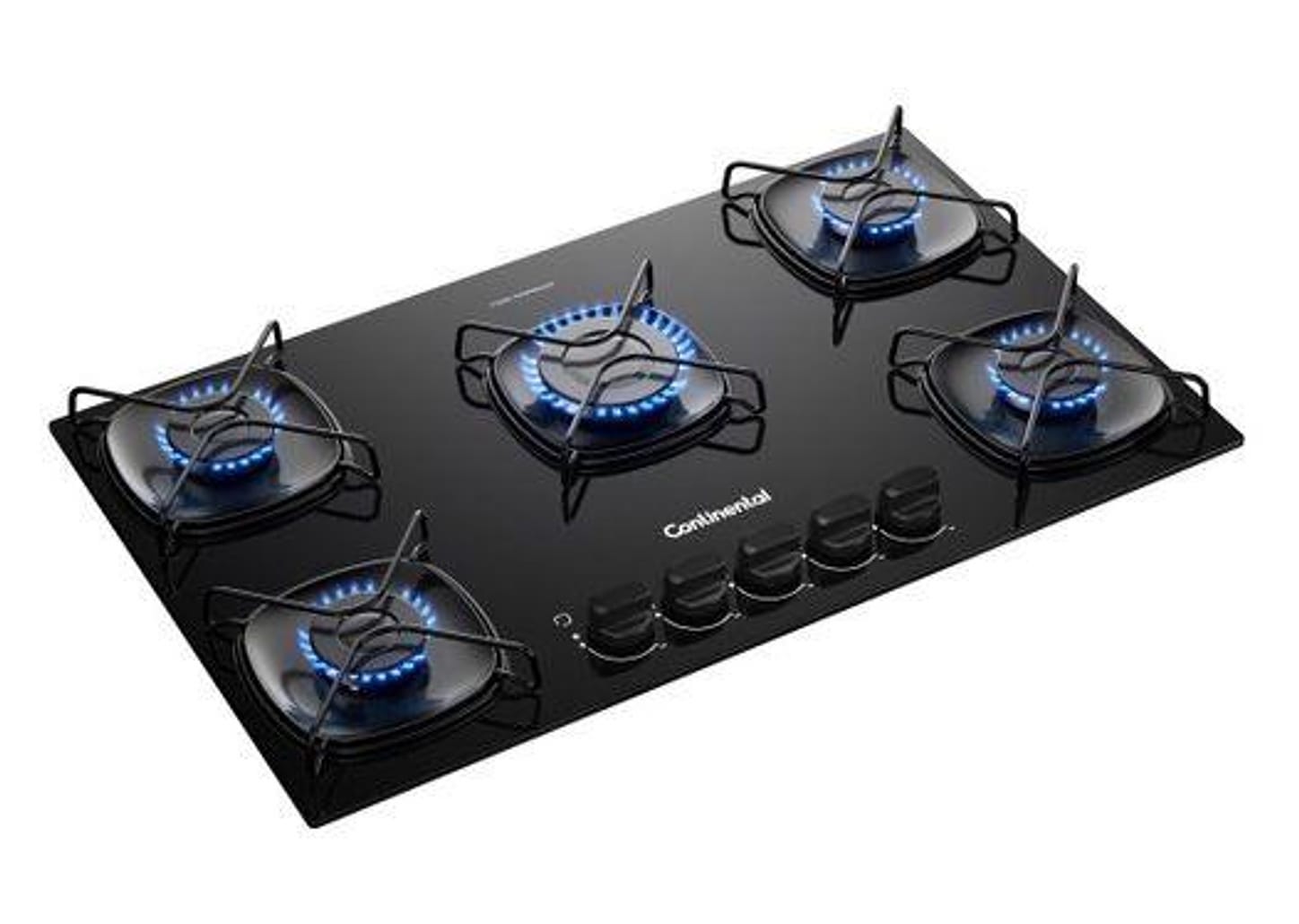Cooktop 5 Bocas a Gás GLP Continental Preto KC5GR