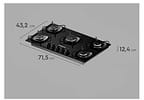 Cooktop 5 Bocas a Gás GLP Continental Preto KC5GR