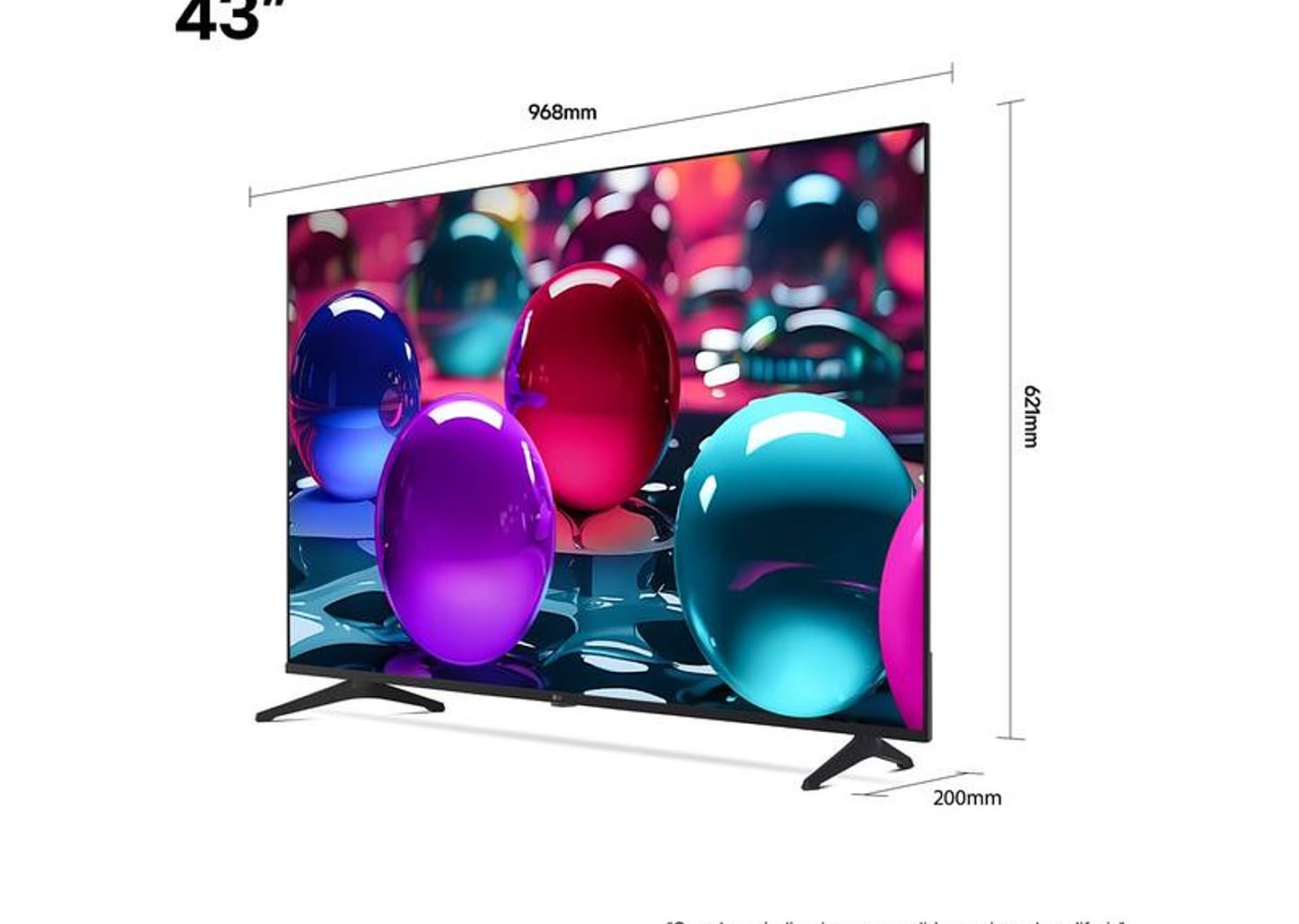 Smart TV 43" LG 4K Ultra HD 43UA7500PSA webOS 25 AI Processor 4K Gen8 com Alexa 3 HDMI