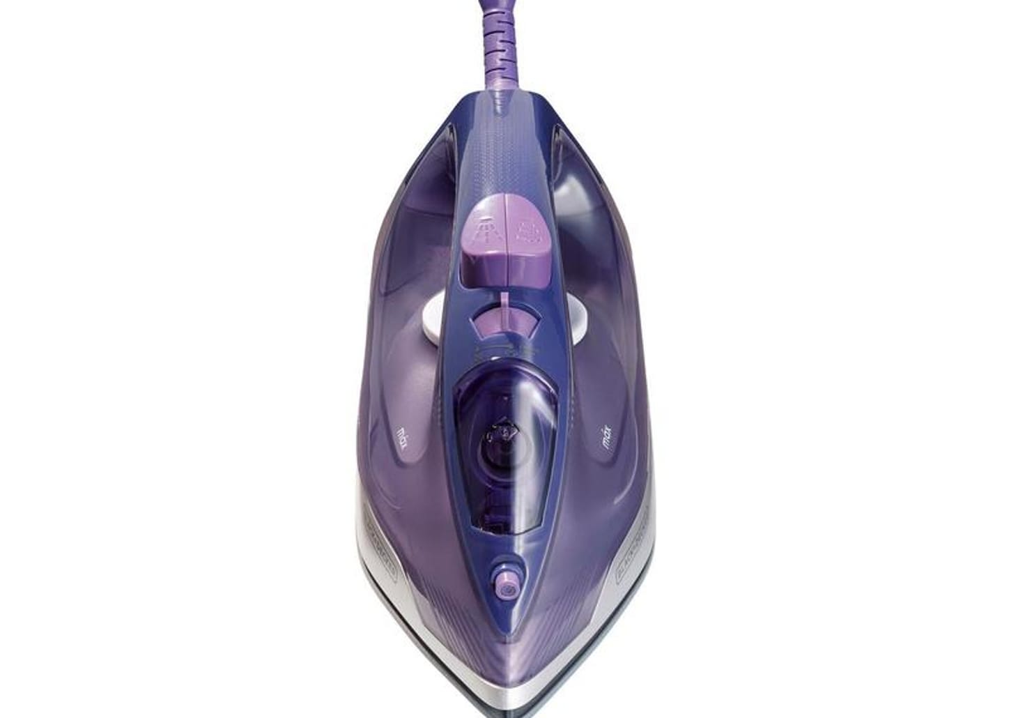 Ferro de Passar Roupa a Vapor e a Seco Black+Decker FX2550 Roxo e Branco