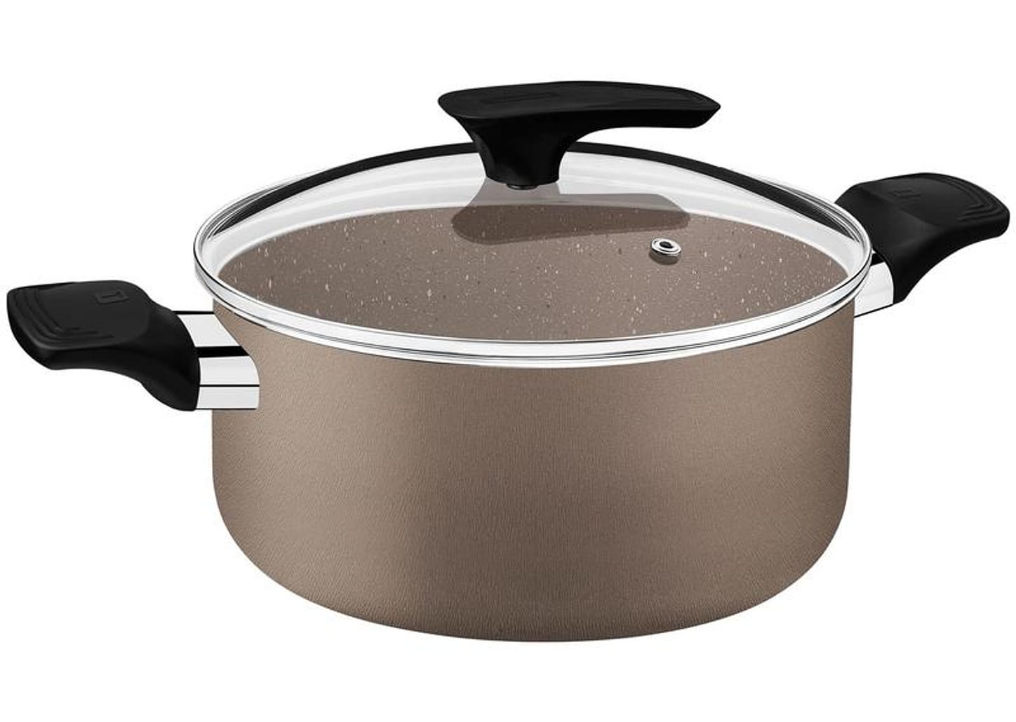 Jogo de Panelas Tramontina Antiaderente de Alumínio Amêndoa Milazzo