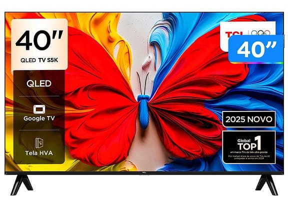 Smart TV 40" TCL Full HD QLED 40S5K Google TV 2 HDMI