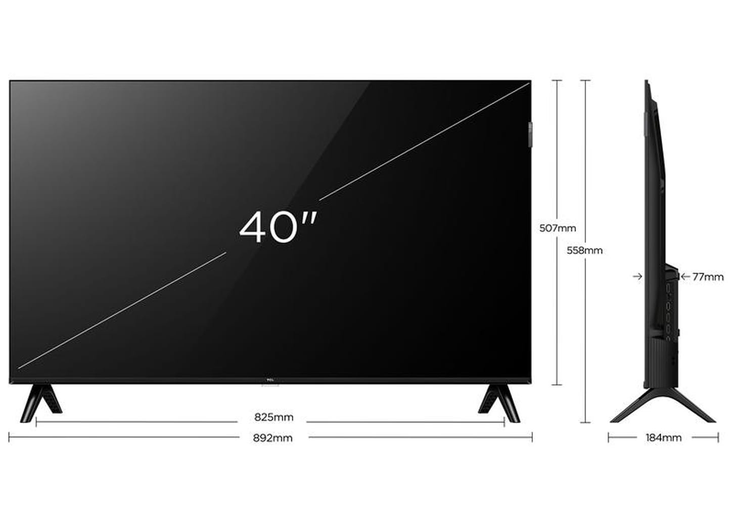 Smart TV 40" TCL Full HD QLED 40S5K Google TV 2 HDMI