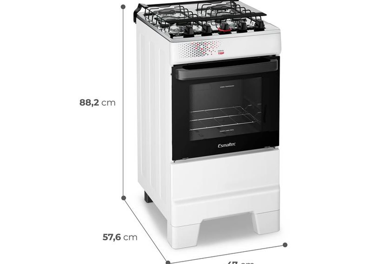Fogão 4 Bocas Esmaltec Esmaltec Ideal Top T4IAB