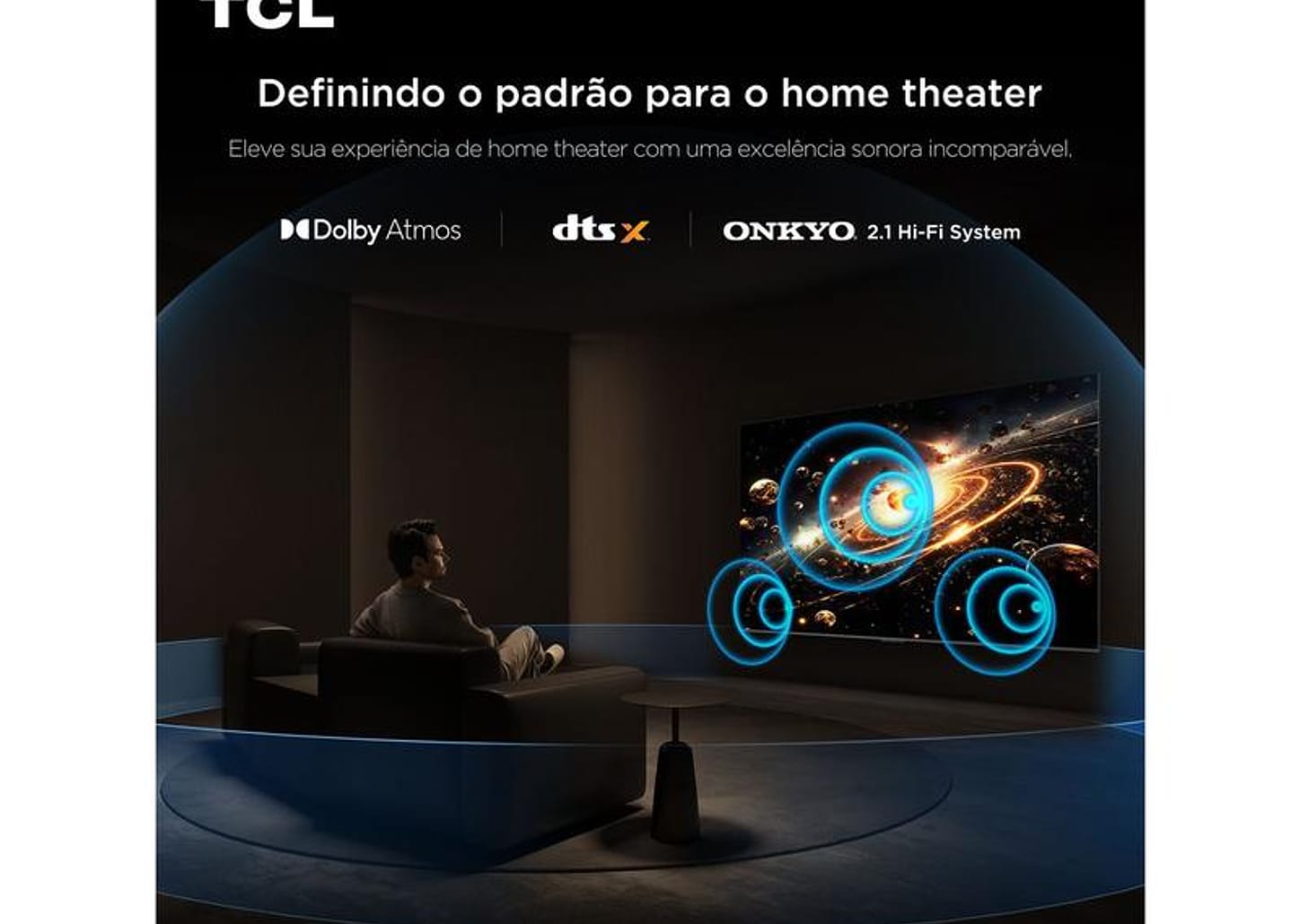 Smart TV 98" TCL UHD 4K MINILED 98C6K 120Hz Google TV AiPQ Pro Google Assistente 4 HDMI 2 USB