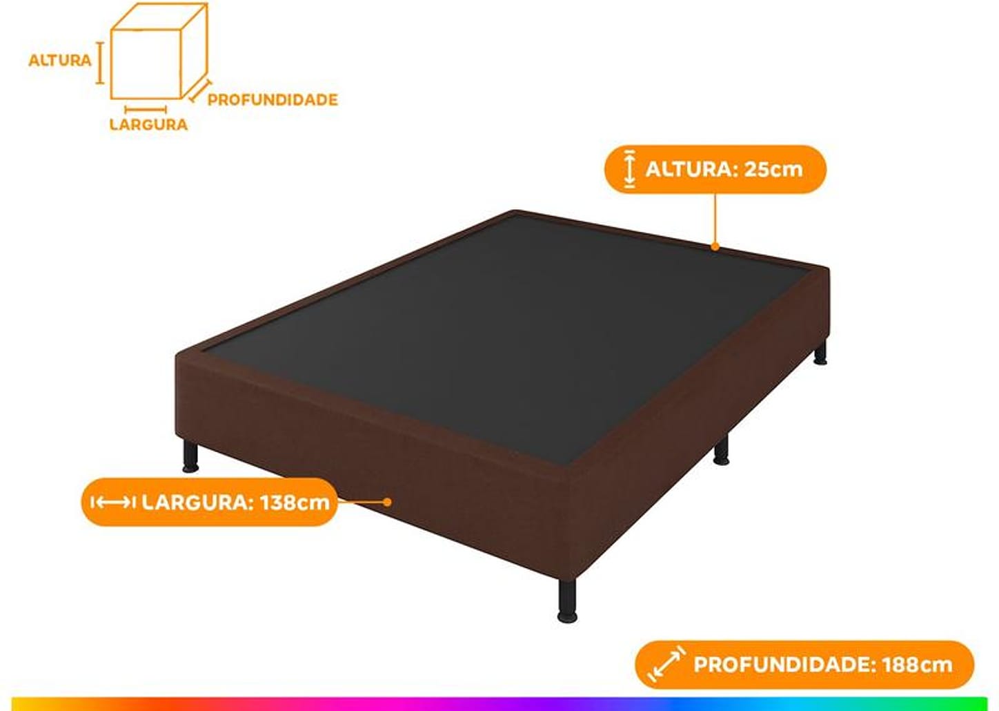 Base Cama Box Casal Prorelax 25x138x188cm Diplomata