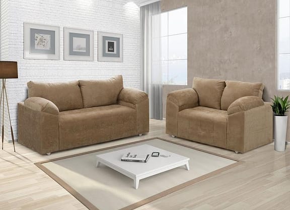 Sofá 2 e 3 Lugares Suede Pop - Selmer