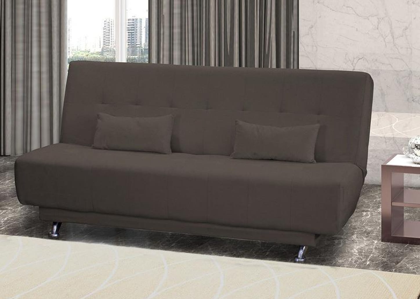 Sofá-cama Casal 3 Lugares Suede Matrix - Stela