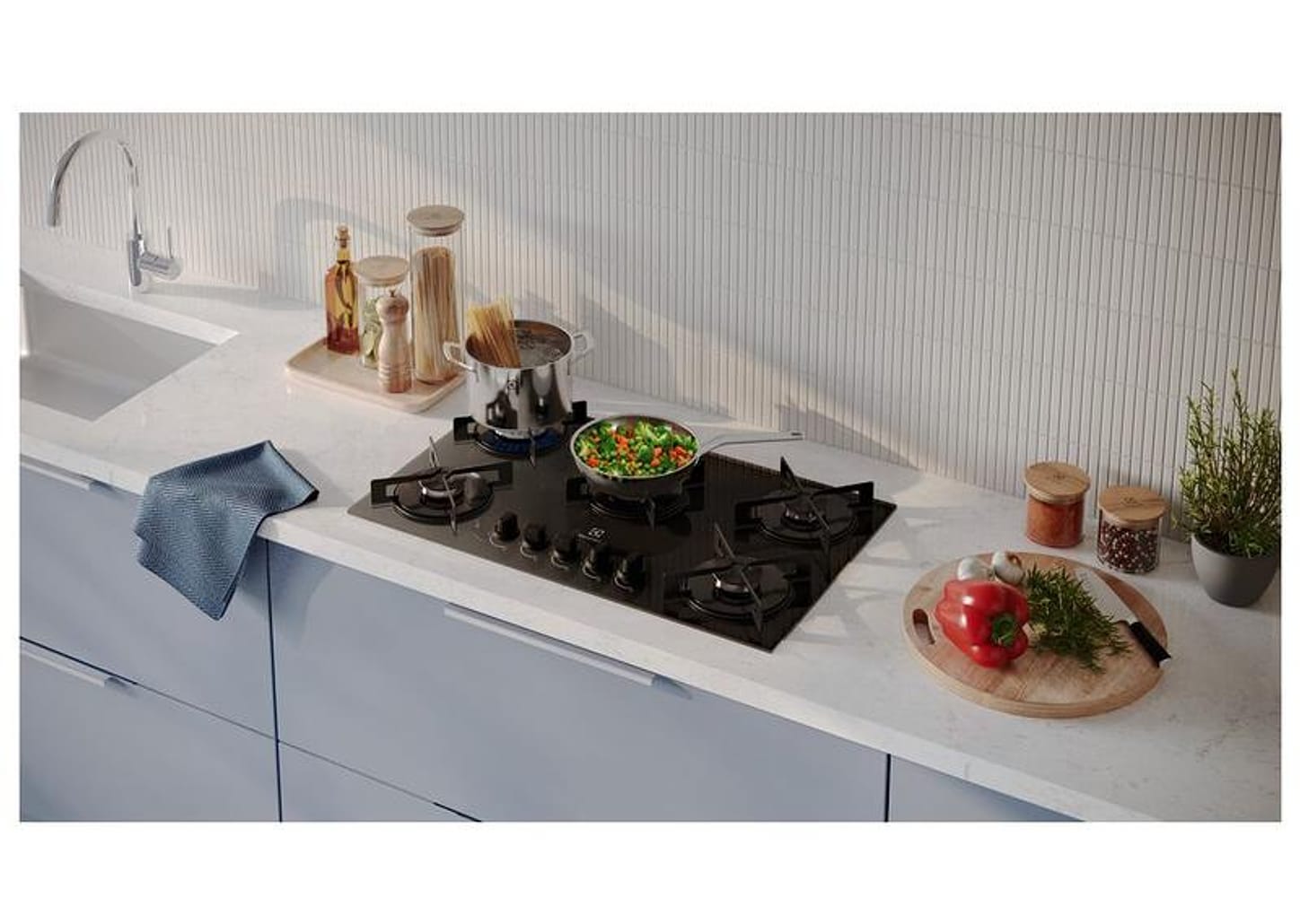 Cooktop 5 Bocas a Gás GLP Electrolux Preto Acendimento Automático Efficient KE5GR