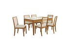 Mesa de Jantar 6 Cadeiras 6 Lugares Retangular Madeira Kappesberg Luna