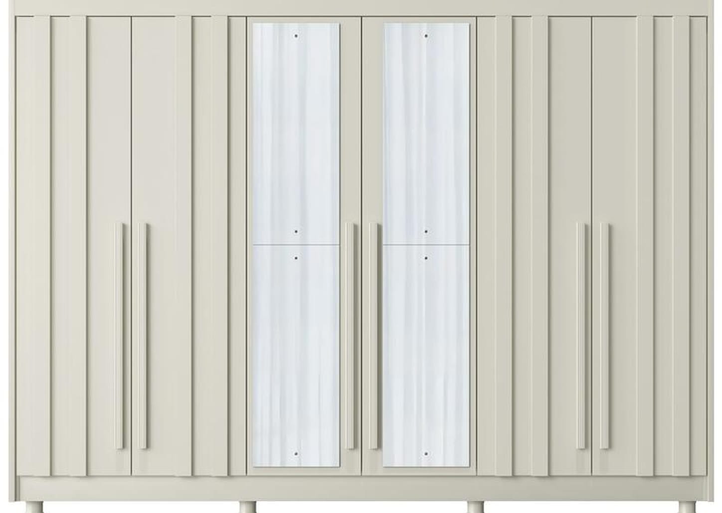 Guarda-roupa Casal com Espelho 4 Gavetas 6 Portas Made Marcs Torino