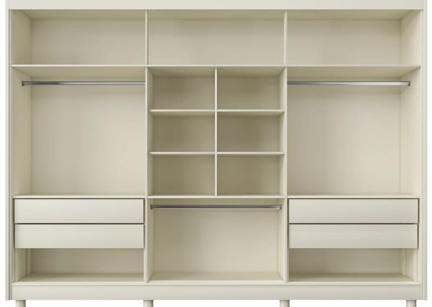 Guarda-roupa Casal com Espelho 4 Gavetas 6 Portas Made Marcs Torino