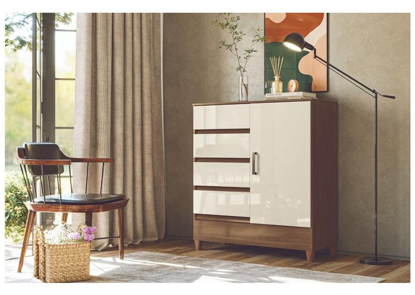 Cômoda 4 Gavetas Santos Andira Fit