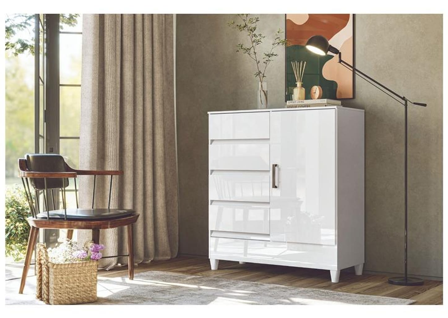 Cômoda 4 Gavetas Santos Andira Fit