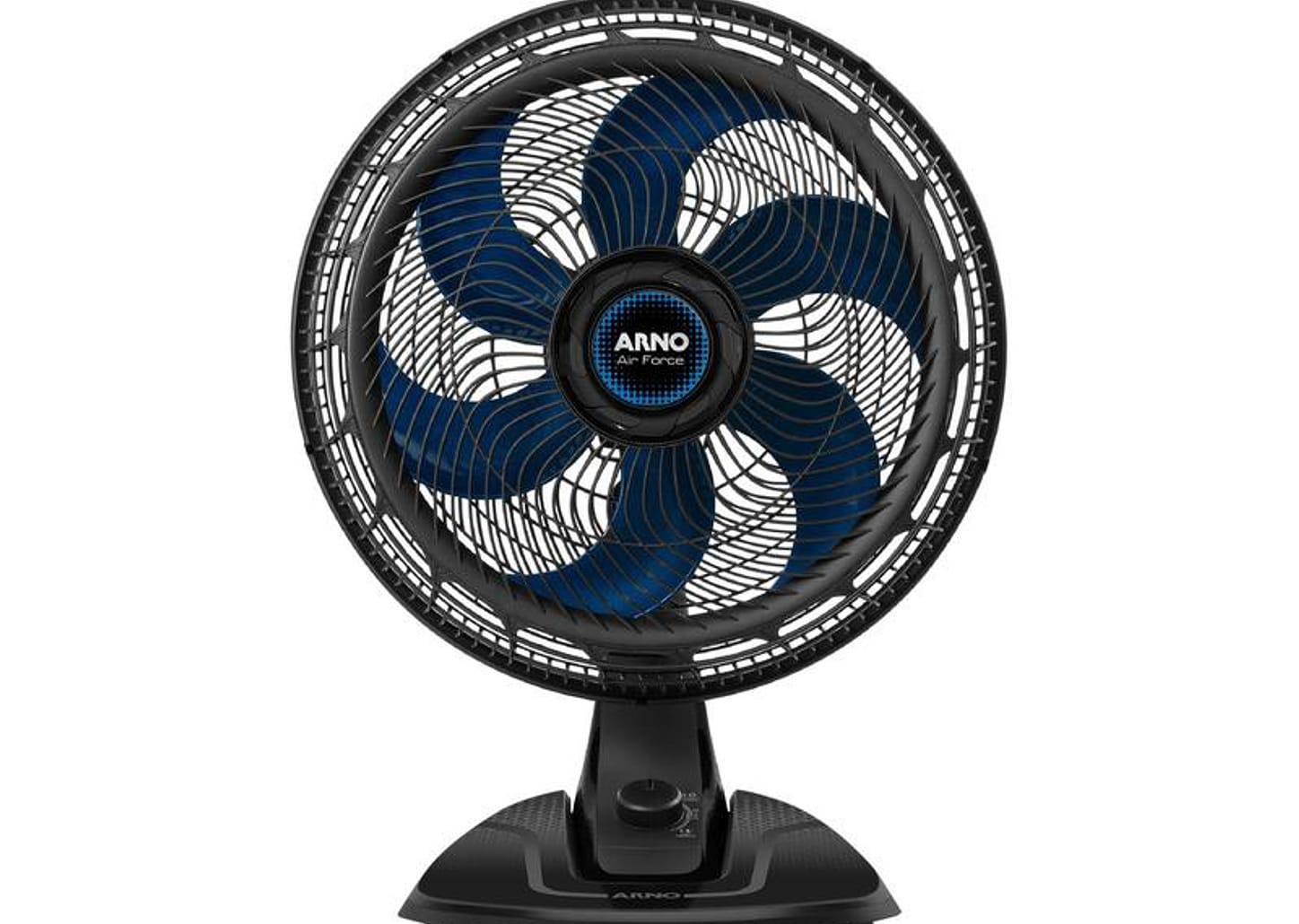 Ventilador de Mesa Arno Air Force VA46 40cm 6 Pás 3 Velocidades Preto e Azul Escuro 2720018897