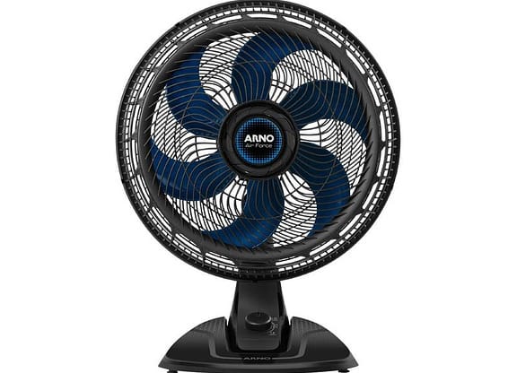 Ventilador de Mesa Arno Air Force VA46 40cm 6 Pás 3 Velocidades Preto e Azul Escuro 2720018897