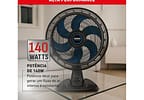 Ventilador de Mesa Arno Air Force VA46 40cm 6 Pás 3 Velocidades Preto e Azul Escuro 2720018897