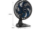Ventilador de Mesa Arno Air Force VA46 40cm 6 Pás 3 Velocidades Preto e Azul Escuro 2720018897