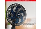 Ventilador de Mesa Arno Air Force VA46 40cm 6 Pás 3 Velocidades Preto e Azul Escuro 2720018897