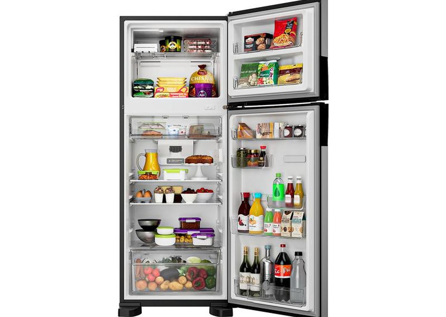 Geladeira/Refrigerador Consul Frost Free Inox Duplex 437L CRM53MK