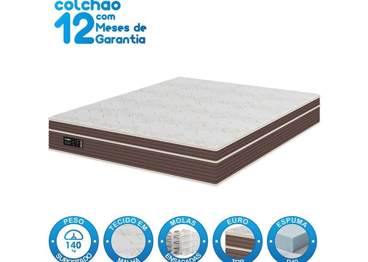 Colchão Queen Umaflex de Molas Ensacadas 32x158x198cm Harmony Plus