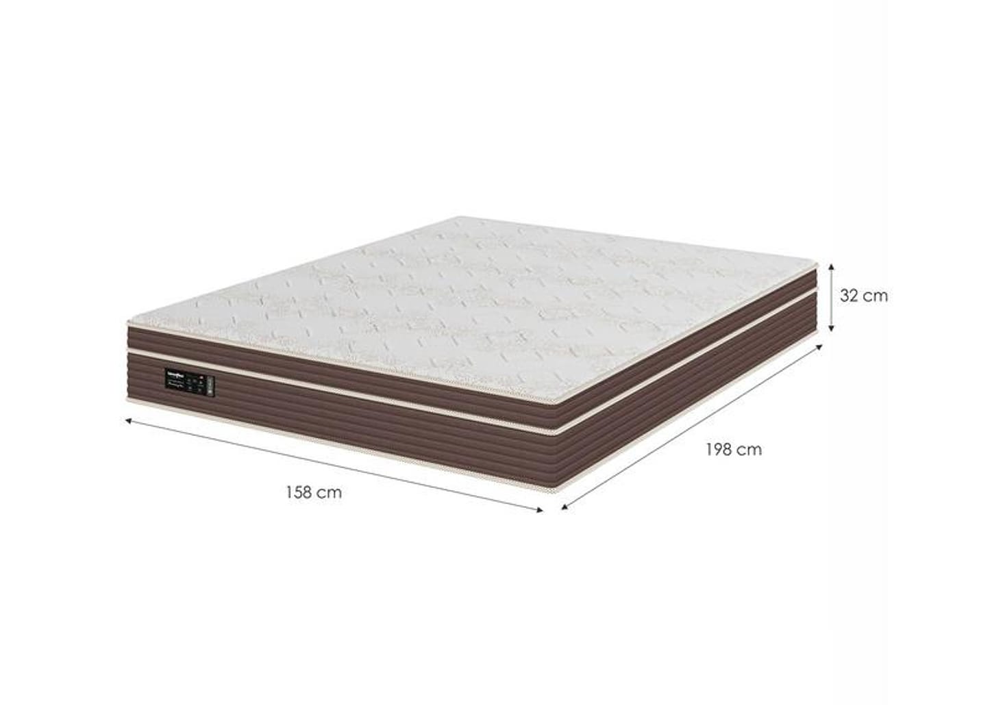 Colchão Queen Umaflex de Molas Ensacadas 32x158x198cm Harmony Plus