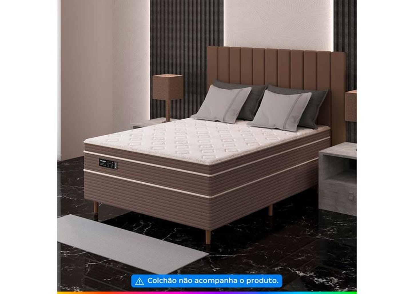 Base Cama Box Casal Umaflex 26x138x188cm Harmony Plus