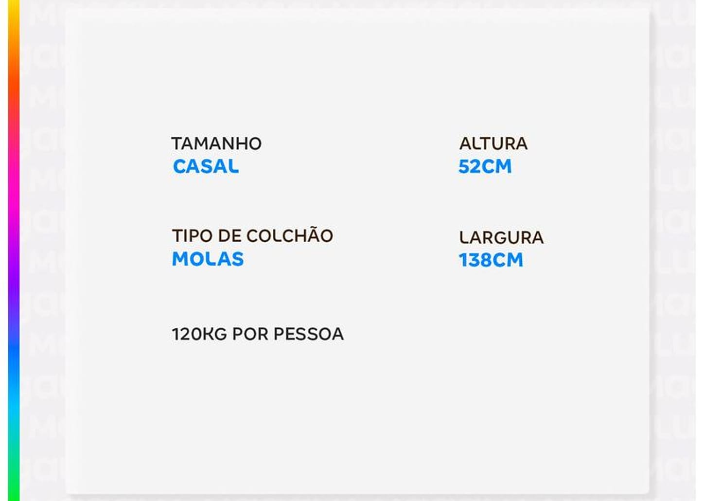 Cama Box Casal Umaflex de Mola Ensacada 138x52x188cm Carol Plus Euro