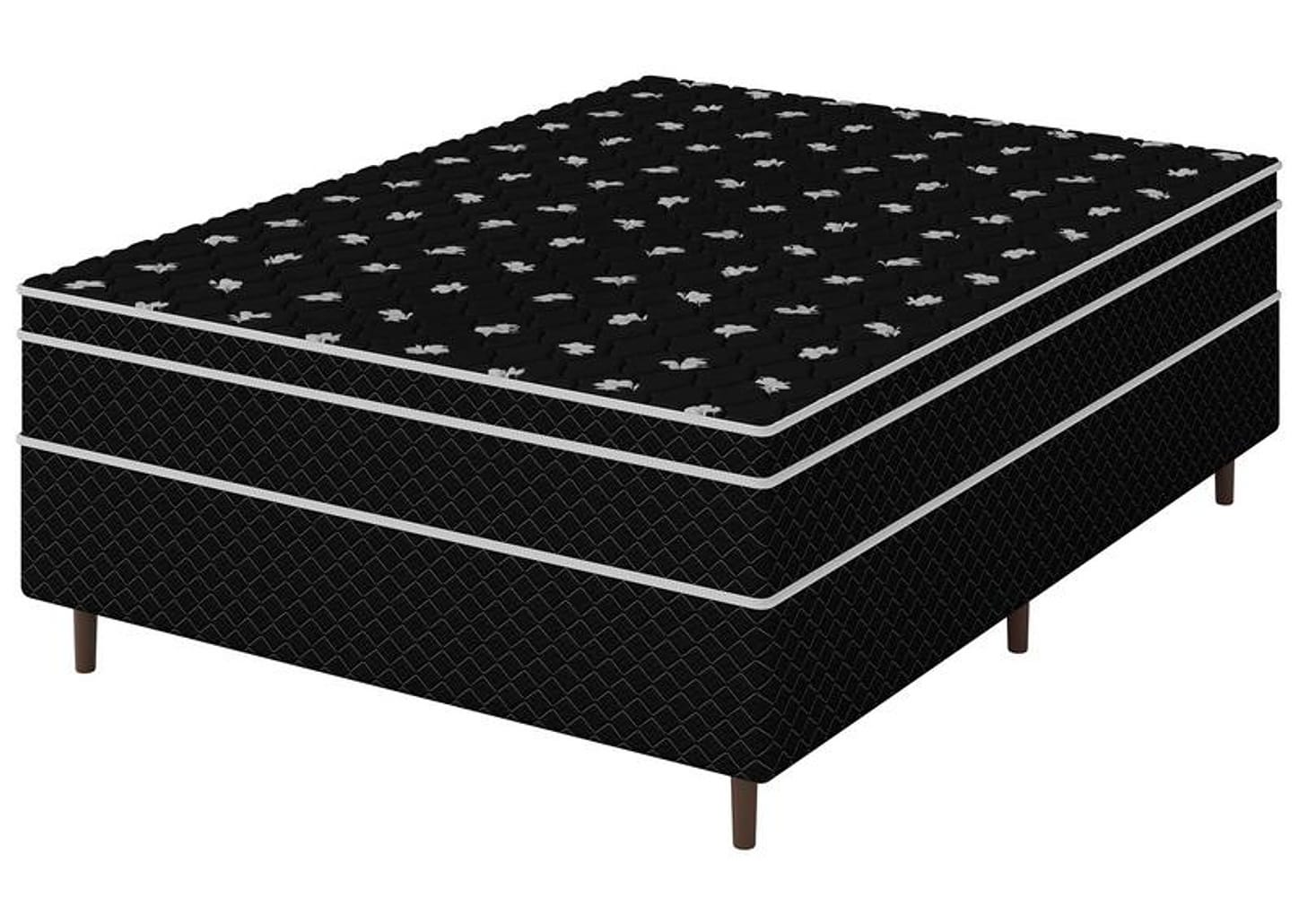 Cama Box Casal Umaflex de Mola Ensacada 138x52x188cm Carol Plus Euro