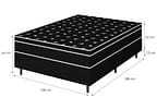 Cama Box Casal Umaflex de Mola Ensacada 138x52x188cm Carol Plus Euro
