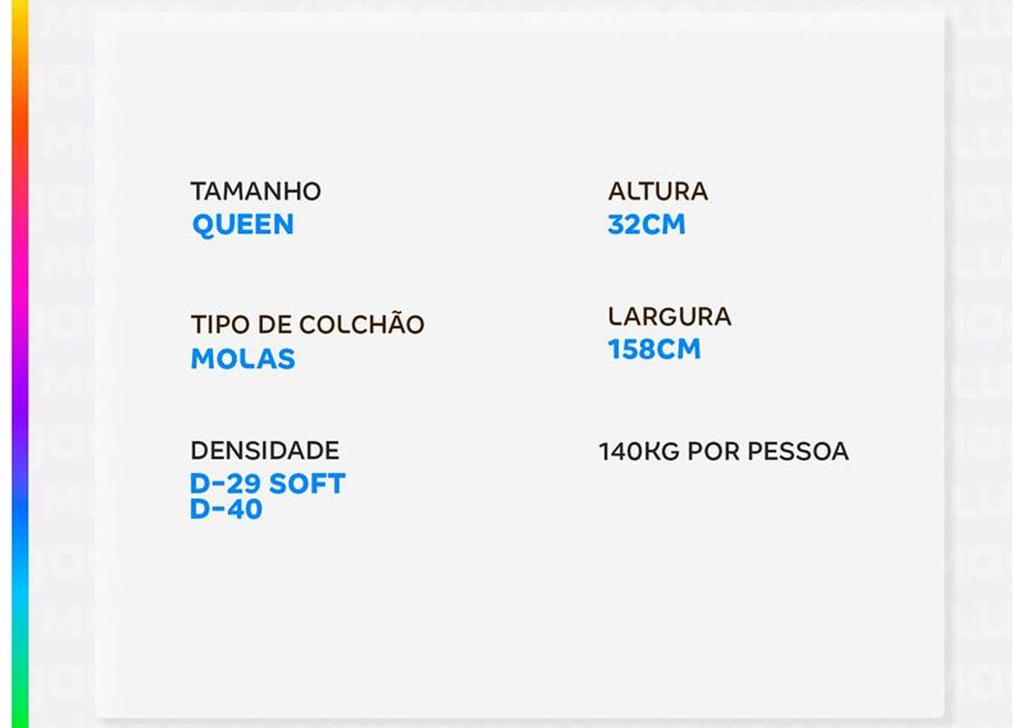 Colchão Queen Umaflex de Molas Ensacadas 32x158x198cm Sonno Di Firenze