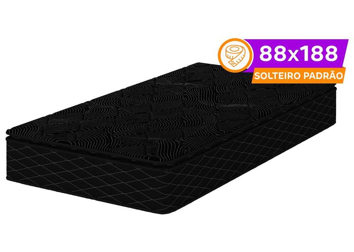 Colchão Solteiro Umaflex de Mola 25x88x188cm Duomo Black