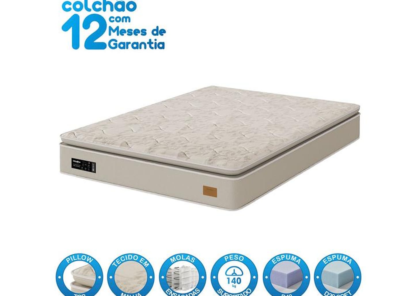 Colchão Casal Umaflex de Molas Ensacadas 32x138x188cm Sonno Di Firenze