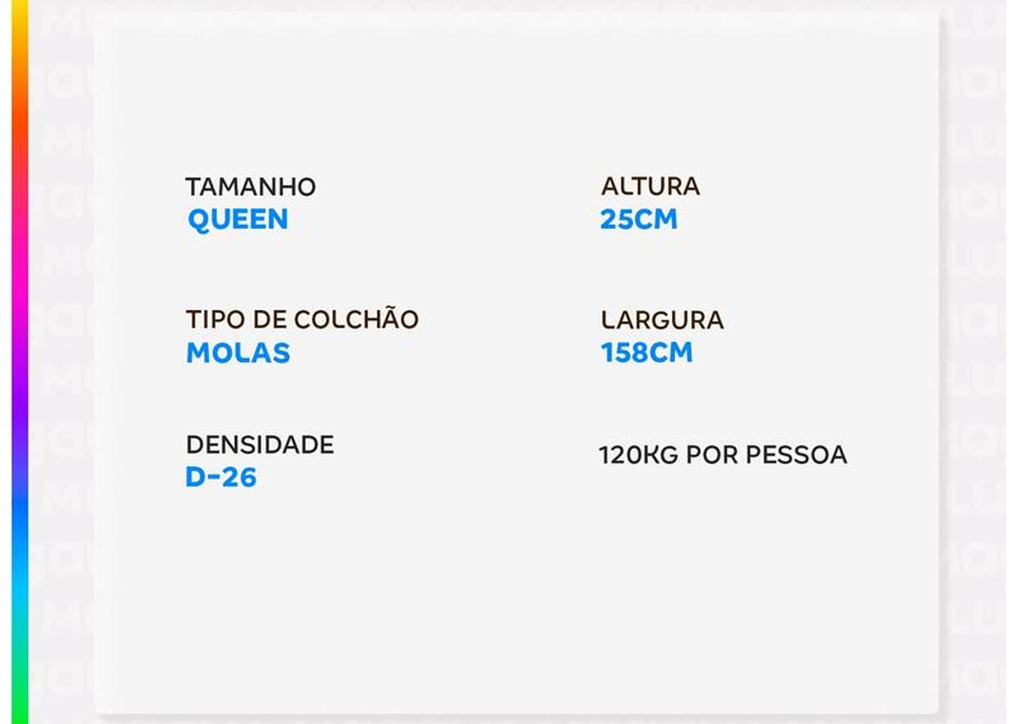 Colchão Queen Umaflex de Molas 25x158x198cm Duomo Black