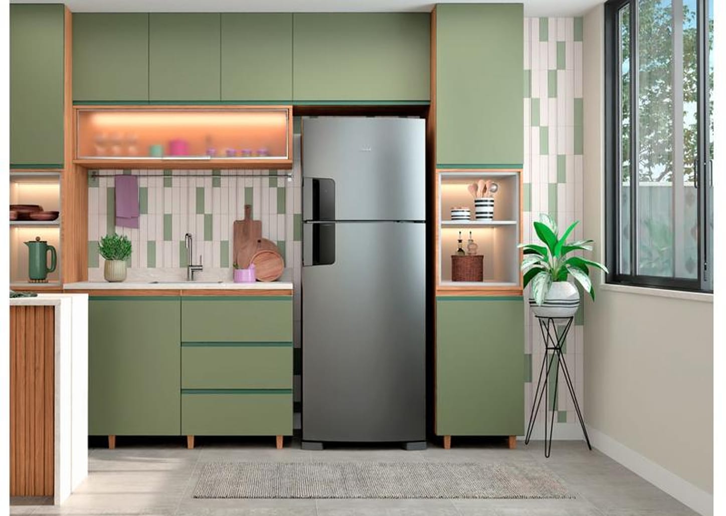 Geladeira/Refrigerador Consul Frost Free Inox Duplex 437L CRM53MK