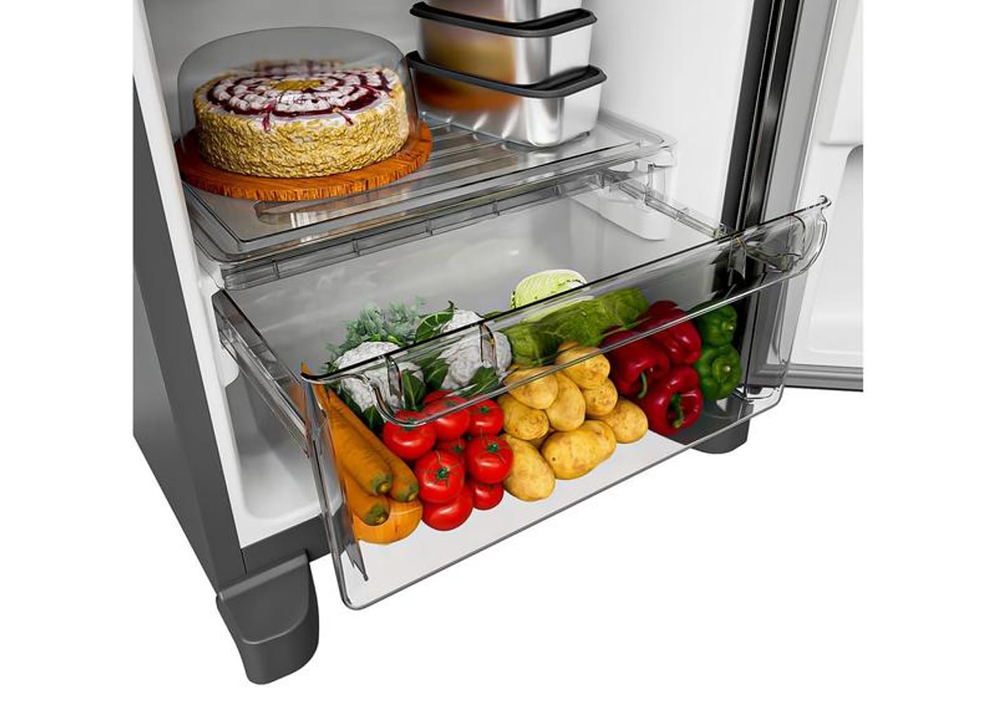 Geladeira/Refrigerador Consul Smart Frost Free Inox Duplex 377L CRM44MKANA