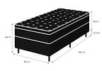 Cama Box Casal Umaflex de Mola Ensacada 88x52x188cm Carol Plus Euro