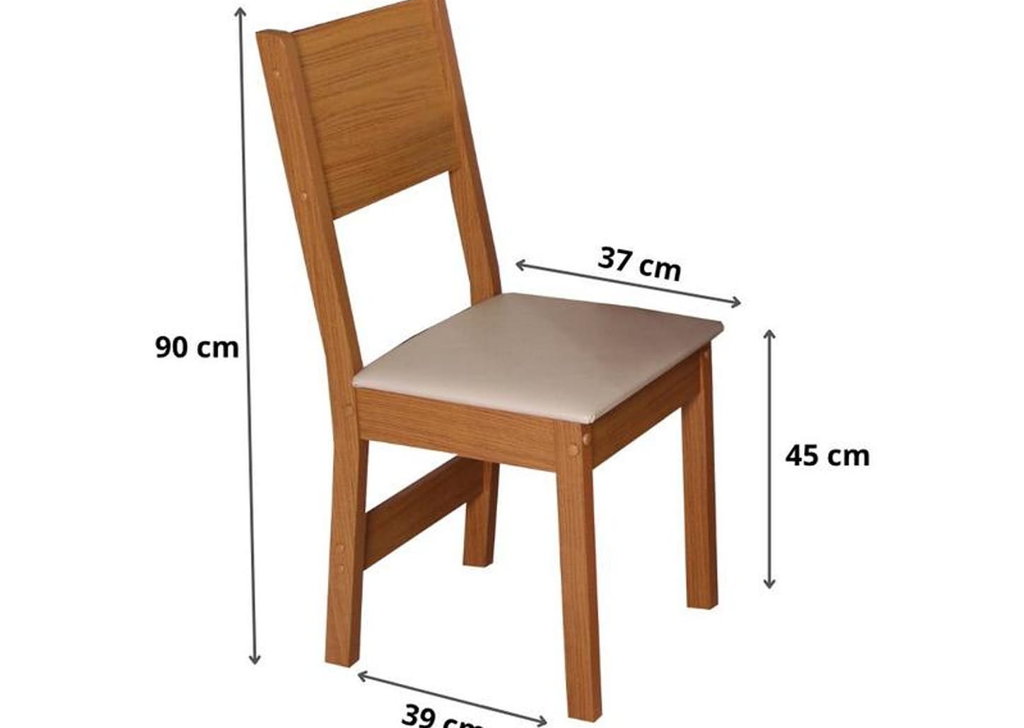 Mesa de Cozinha com 6 Cadeiras Retangular Destak Móveis São Carlos