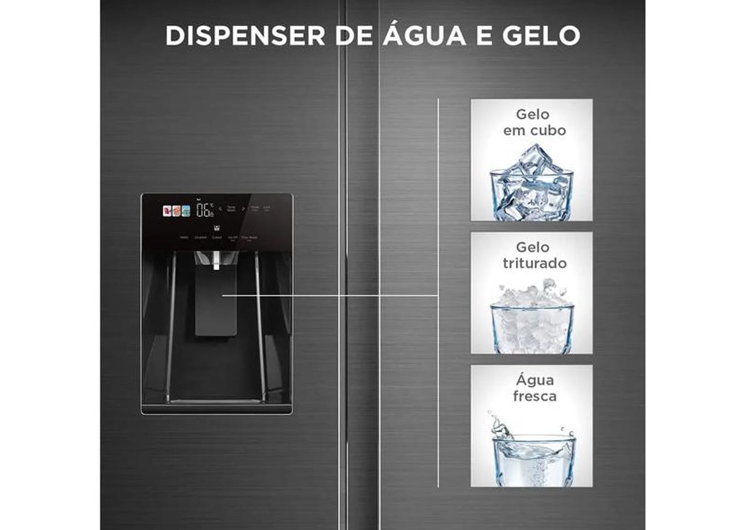 Geladeira/Refrigerador Midea Smart Sensor Frost Free Prata 570L MDRS761MYD462